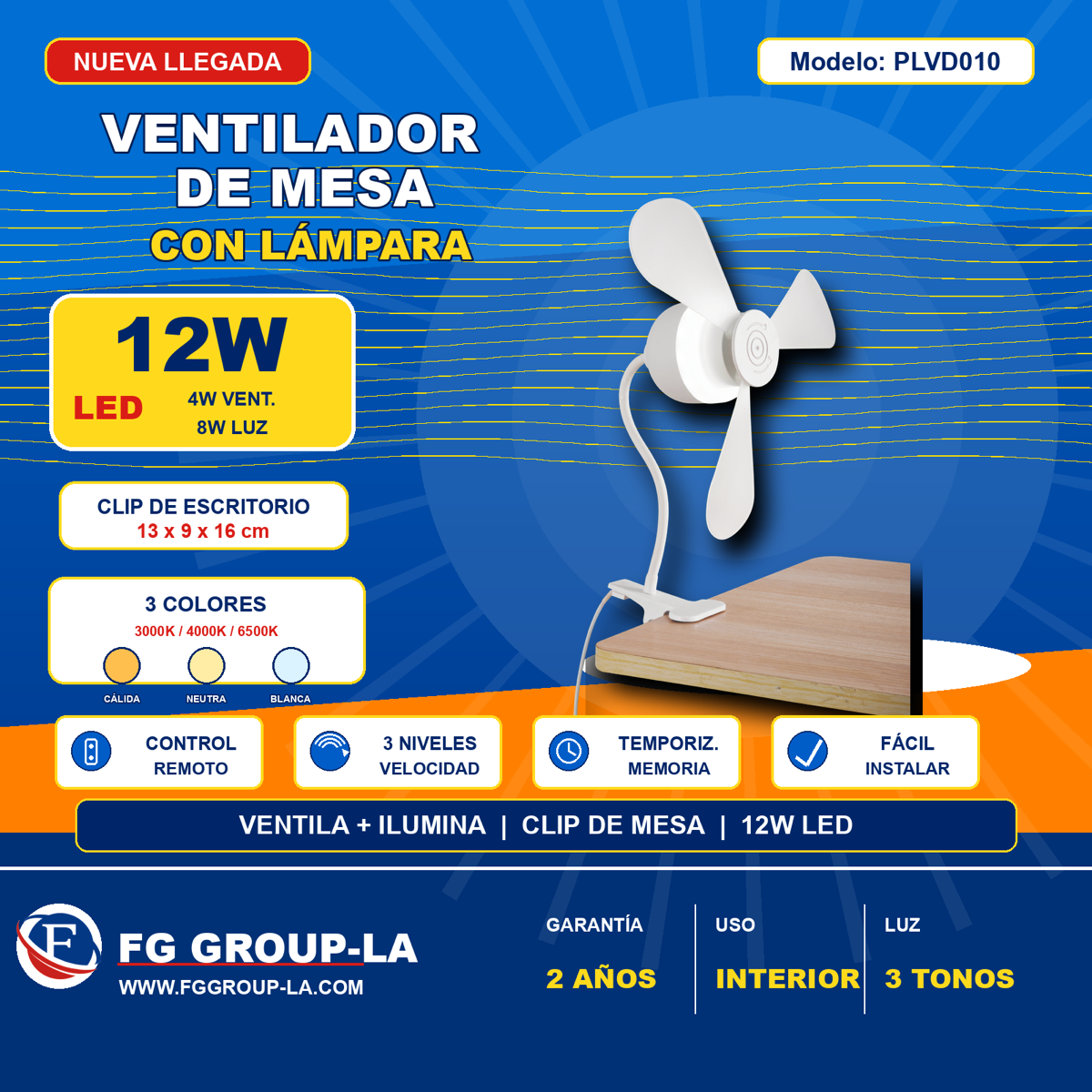 PLVD010 desktop fan